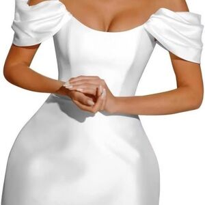 Elegant White Off-Shoulder Dress